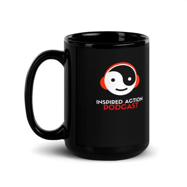 Inspired Action - Black Glossy Mug - Image 2