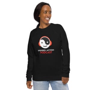 Inspired Action - Unisex organic raglan sweatshirt