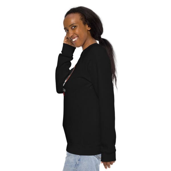 Inspired Action - Unisex organic raglan sweatshirt - Image 3